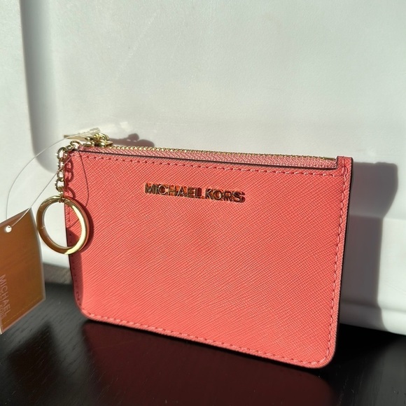 Michael Kors Jet set travel coin pouch ID key zip - Picture 2 of 8